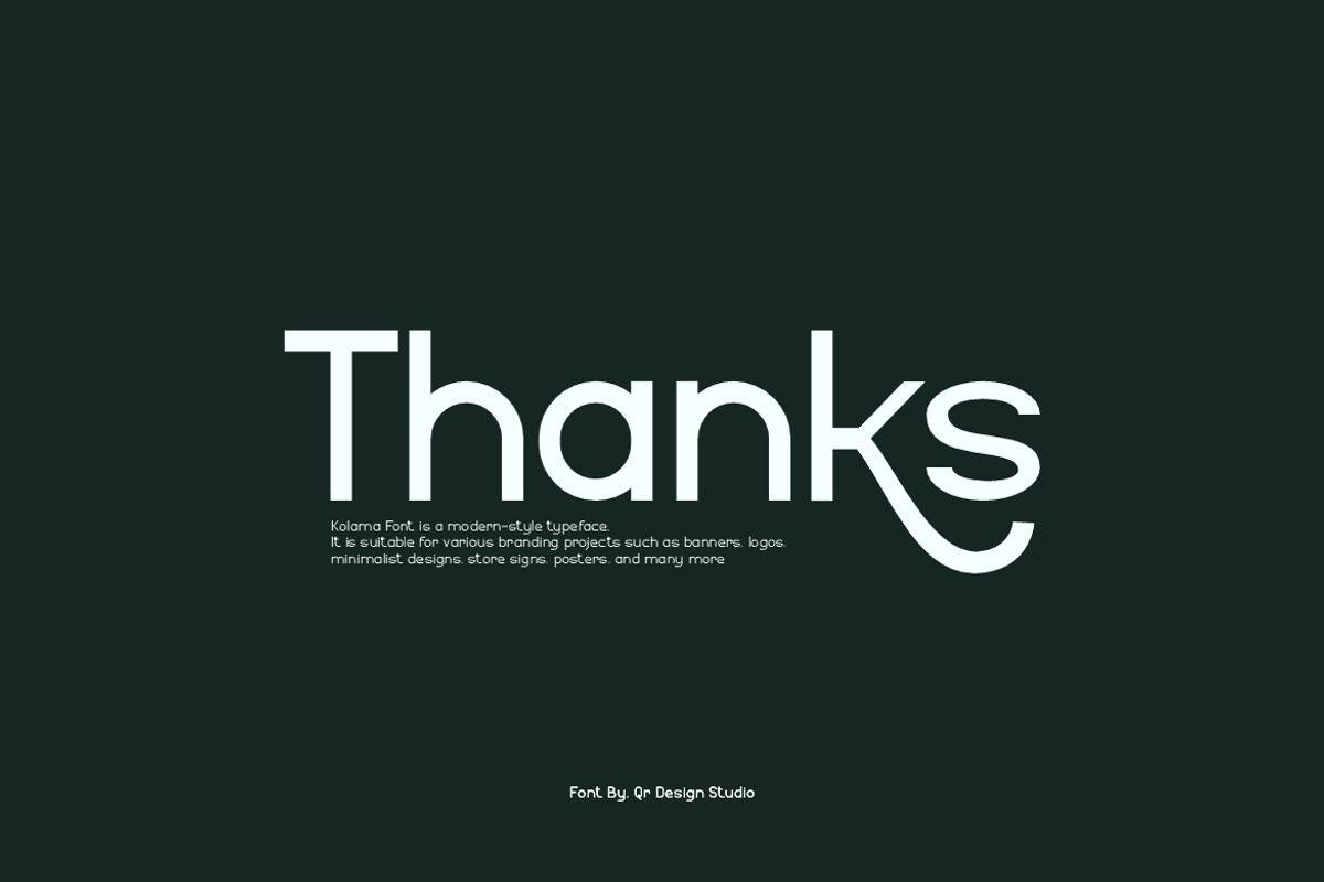 Kolama - Modern Clean Font, a Sans Serif Font by QR Design Studio (Photo 8 of 8)