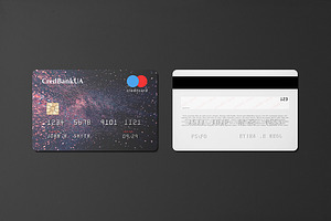 85x55 Landscape Credit Card Mockup