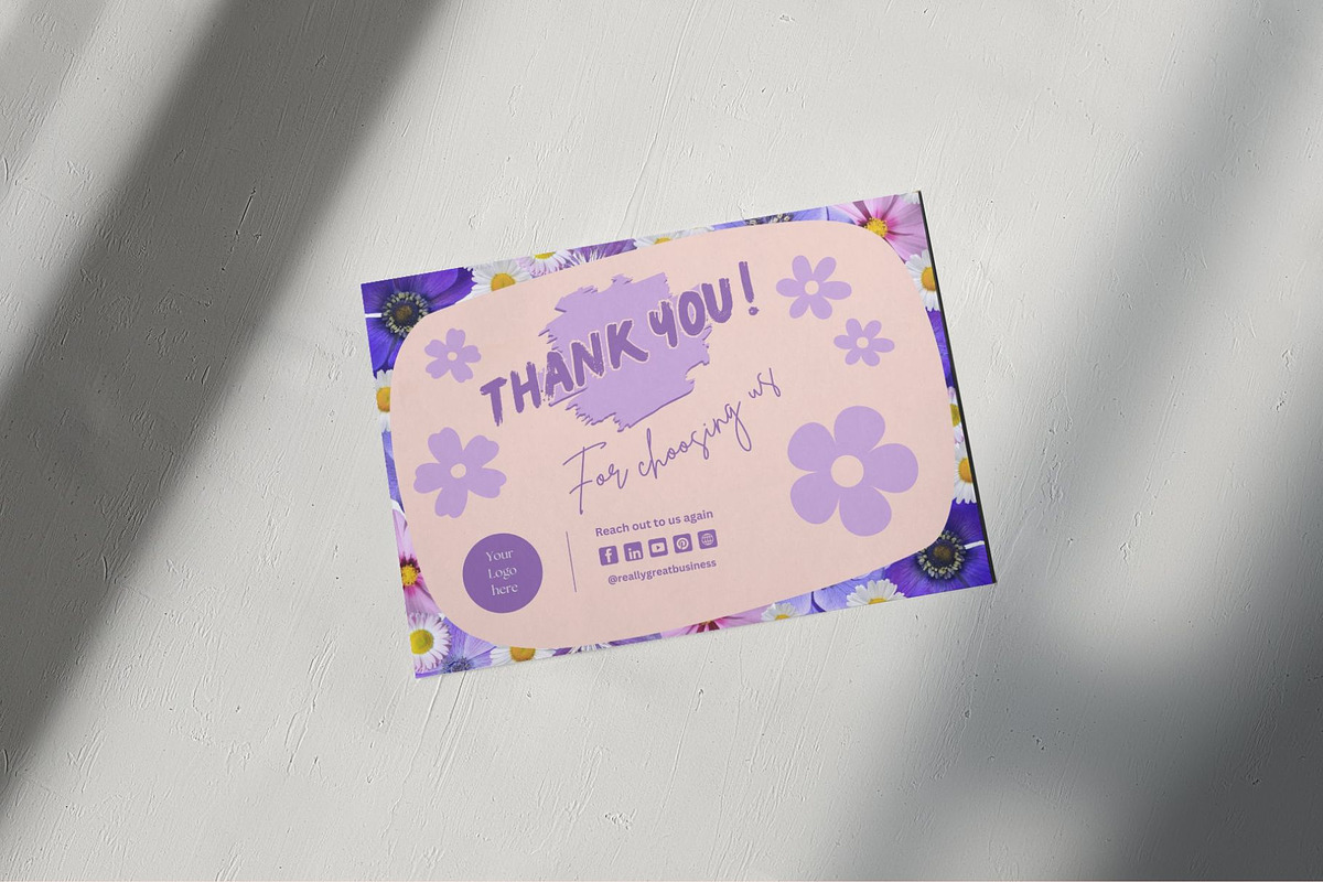 Thank you card template canva, a Card Template by DesignArts (Photo 3 of 4)
