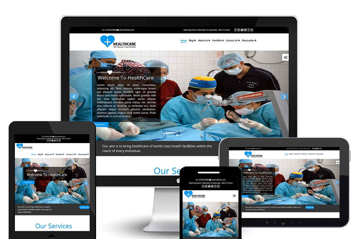 Healthcare Premium WordPress Theme, a WordPress Template by Weblizar Themes & Plugin (Photo 3 of 5)