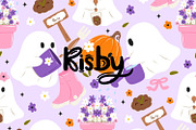 Halloween Gardening Seamless Pattern, a Pattern Graphic by KisbyArt (Thumbnail 1 of 3)