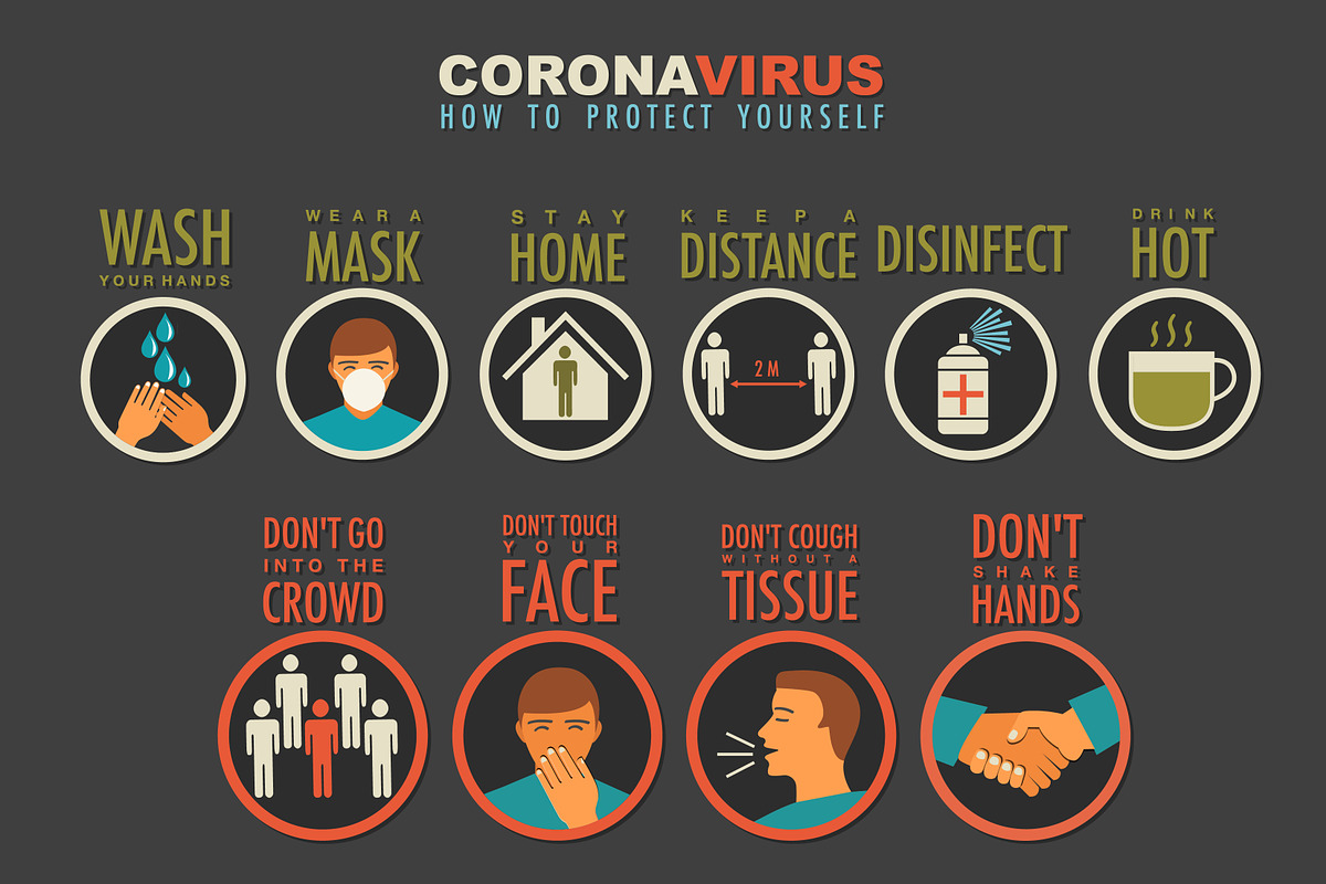 Coronavirus, protection, an Animal Illustration by Vector Maker