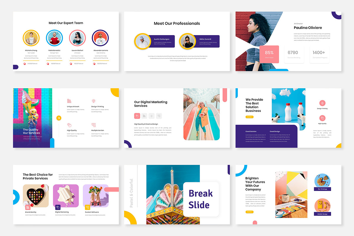 Bianca-Pastel & Colorful PowerPoint, a Presentation Template by Premast (Photo 2 of 5)