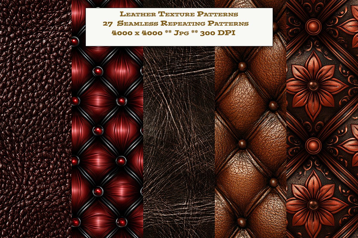 Leather Texture Art Patterns, a Pattern Graphic by karenfoleyphoto (Photo 1 of 7)
