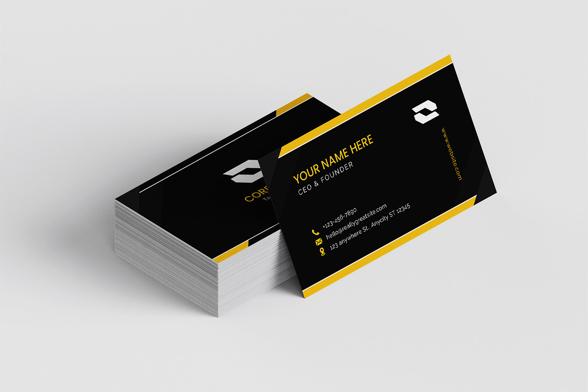 Modern Corporate Business Card, a Business Card Template by Artnivora.Std