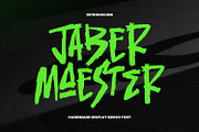 Jaber Maester Handmade Display Brush, a Handwritten Font by Maulana Creative (Thumbnail 1 of 7)