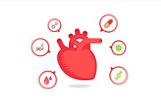 Heart infographic & icon set, a Presentation Template by Beatriz Gascón (Thumbnail 2 of 5)