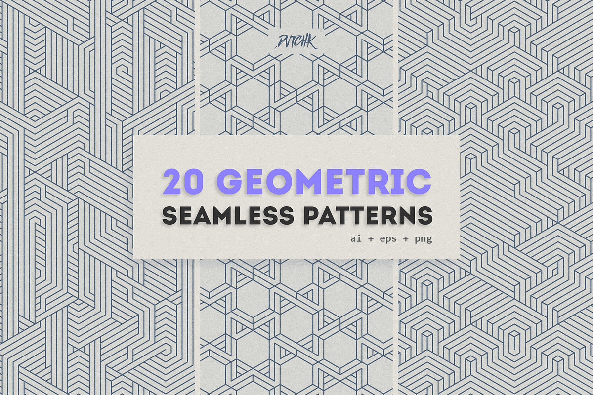 Geometric Seamless Patterns, a Pattern Graphic by dvtchk (Photo 1 of 6)