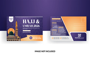 Hajj Umrah postcard template, a Card Template by graphics city
