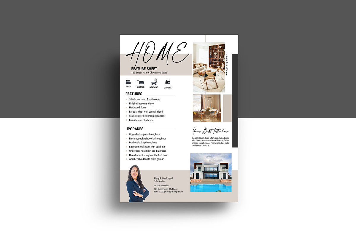 Real Estate Flyer, a Flyer Template by crazyOWL (Photo 2 of 4)