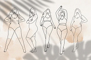 Curvy Bodies Clipart, a Person Illustration by Teresa Art Store (Thumbnail 6 of 11)