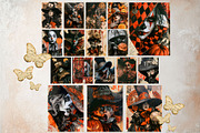 Vintage Dark Halloween Digital Paper, a Seasonal Illustration by ThatsDesignArt (Thumbnail 14 of 16)