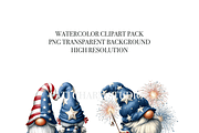 Patriotic Gnomes PNG Set, a Decorative Illustration by Pati Charm Studio (Thumbnail 5 of 8)