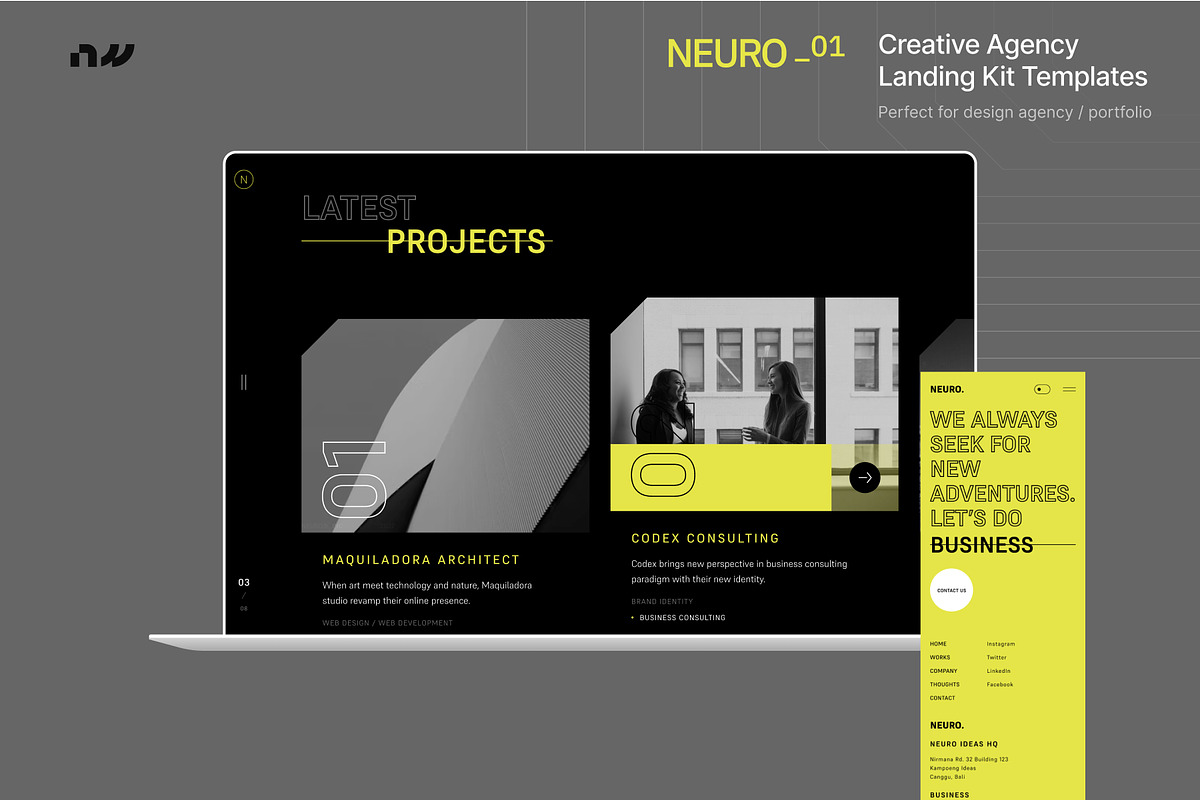 NEURO - Creative Agency Web UI Kit, a Landing Page Template by neuwebz (Photo 4 of 4)