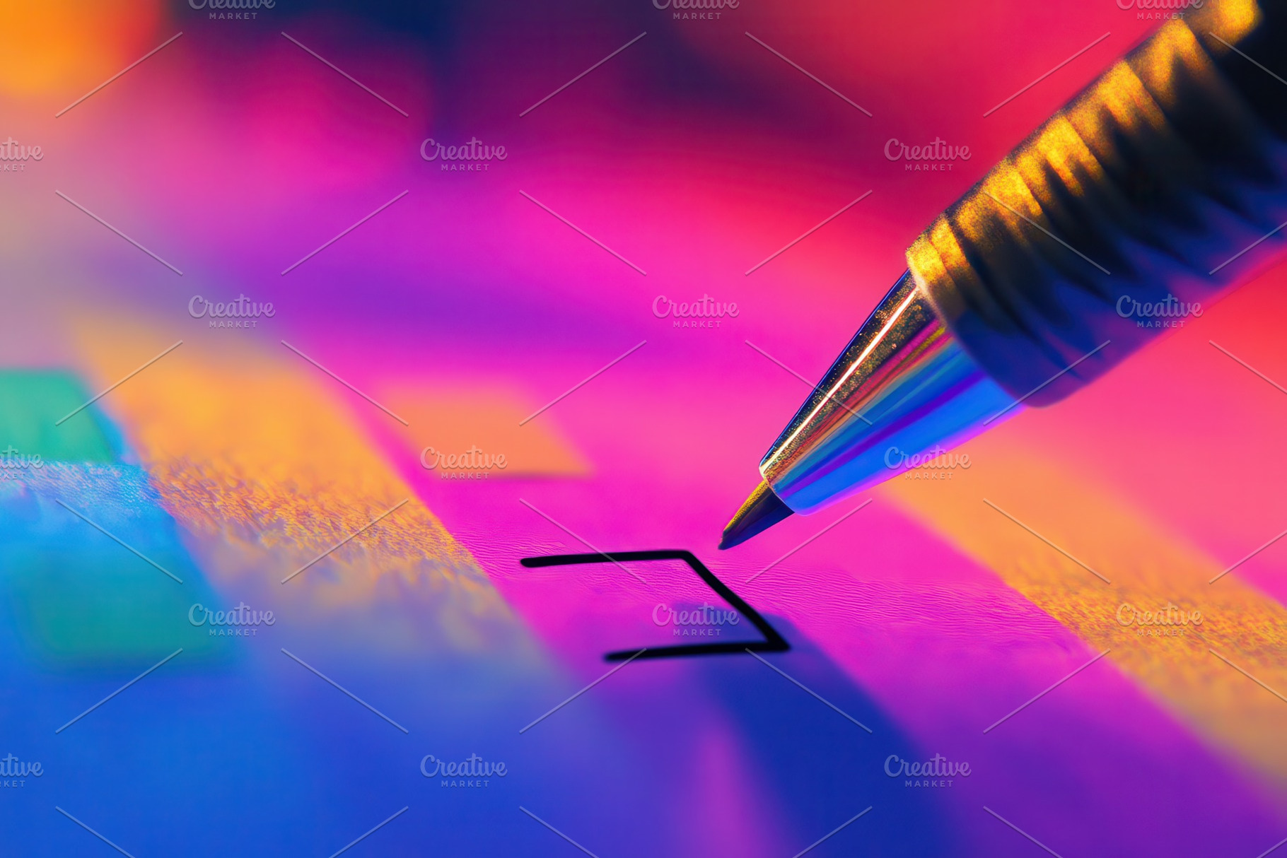 Colorful checklist preparation focus, a Photo by Pavel_design