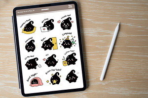 Cute Digital Stickers for GoodNotes, a Stationery Template by dott