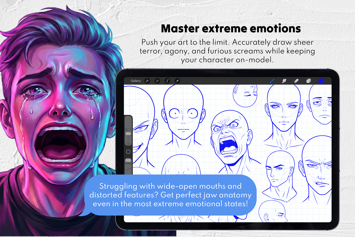 150+ Anime Male Head Procreate Stamp, a Brush Add-On by Selentaori Studio (Photo 6 of 11)