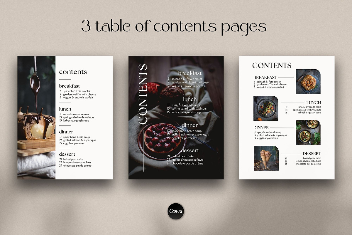 Dark Moody Canva Cookbook Template, a Magazine Template by Made by Melody (Photo 7 of 10)