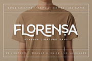 Florensa - Stylish Ligature Sans, a Sans Serif Font by Variatype (Thumbnail 1 of 12)