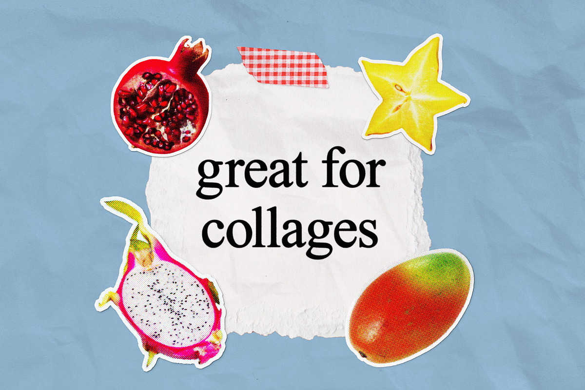 Halftone Fruit - Digital Stickers, an Object Graphic by jordynonacloud (Photo 4 of 6)
