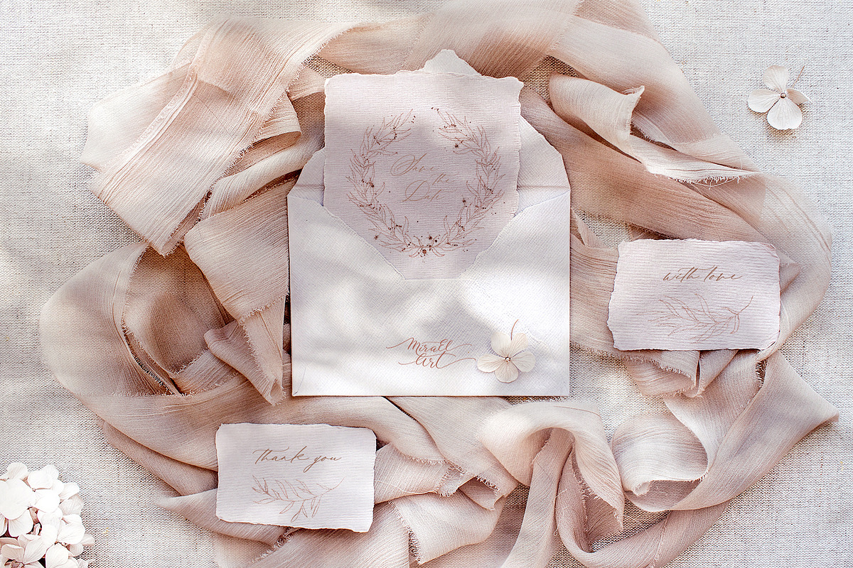 Pink watercolor leaves set. Alphabet, a Decorative Illustration by MiraEl Art (Photo 15 of 15)