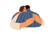 Happy people hugging with love set, a Person Illustration by Good Studio (Thumbnail 7 of 9)