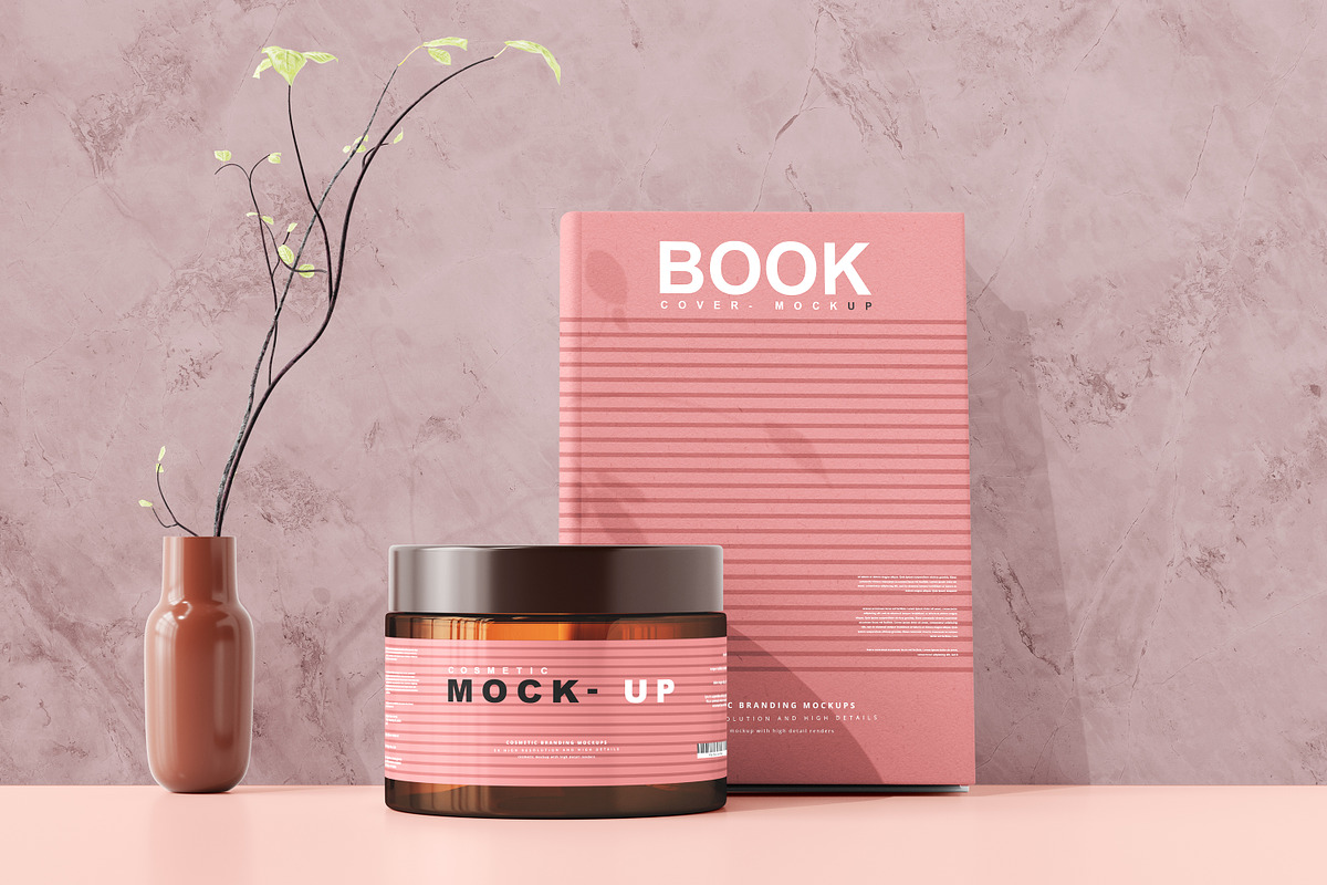 250+ Cosmetic Branding Mockup Bundle, a Cups & Container Mockup by pmvch (Photo 136 of 273)