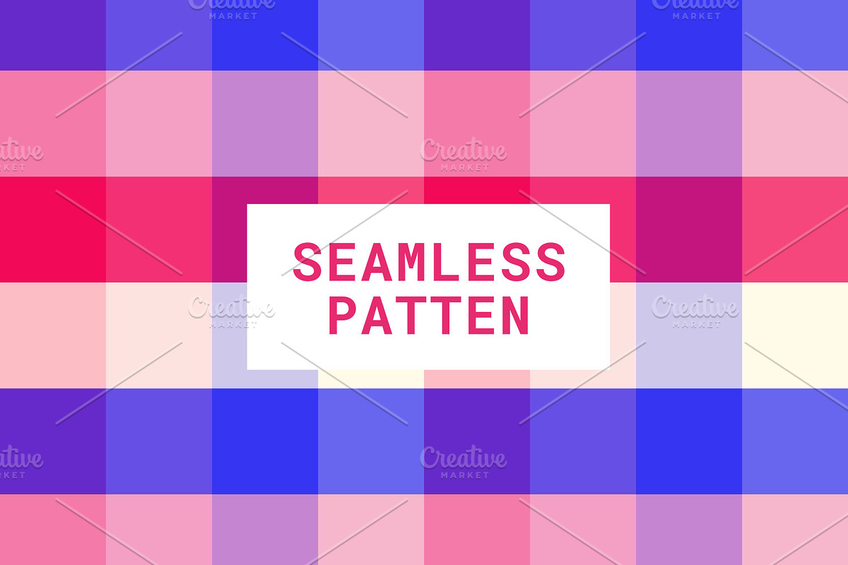 Blue and Pink Checkered Pattern, a Pattern Graphic by Art's and patterns (Photo 3 of 3)
