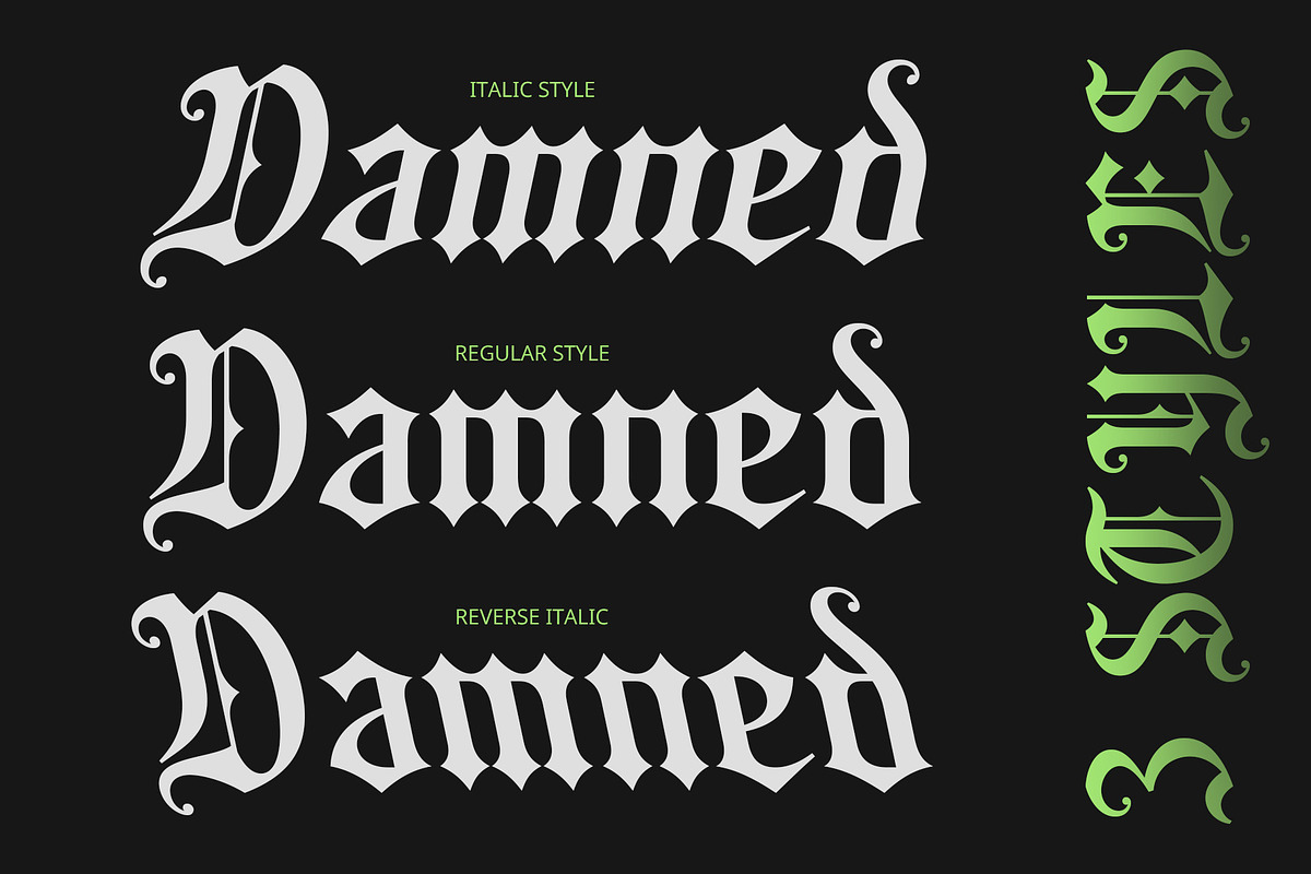 CS Bergamot – Blackletter Font, a Blackletter Font by Craft Supply Co. (Photo 2 of 8)