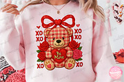 Coquette Valentine Teddy Bear PNG, an Illustration by CreationArt (Thumbnail 6 of 6)