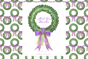 Mardi Gras Wreath Bow Frames DIY, a Graphic by LABFcreations