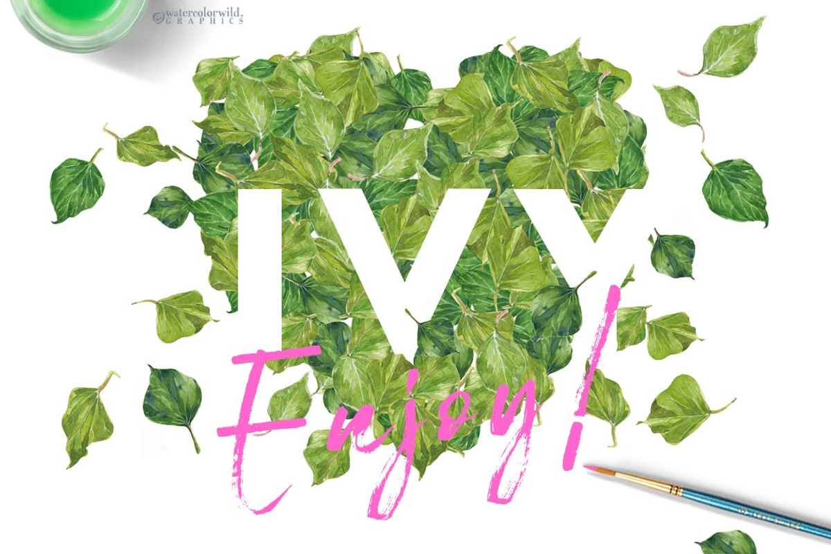 Ivy_Greenery_watercolor, an Illustration by watercolorwild.graphics (Photo 7 of 7)