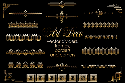 Art Deco Vector Frames and borders