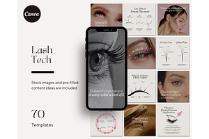 Lash Tech Template - Canva