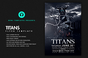 TITANS Flyer Template, a Flyer Template by OVNI-TEMPLATES (Thumbnail 1 of 3)