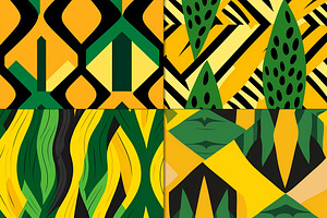 20 Seamless Jamaica-inspired Pattern