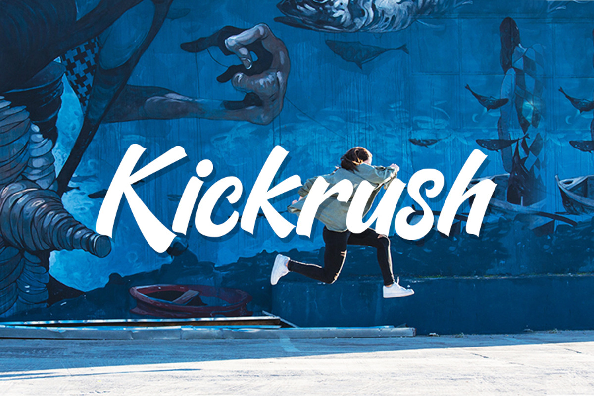 Kickrush, a Font by Hustletter (Photo 1 of 6)