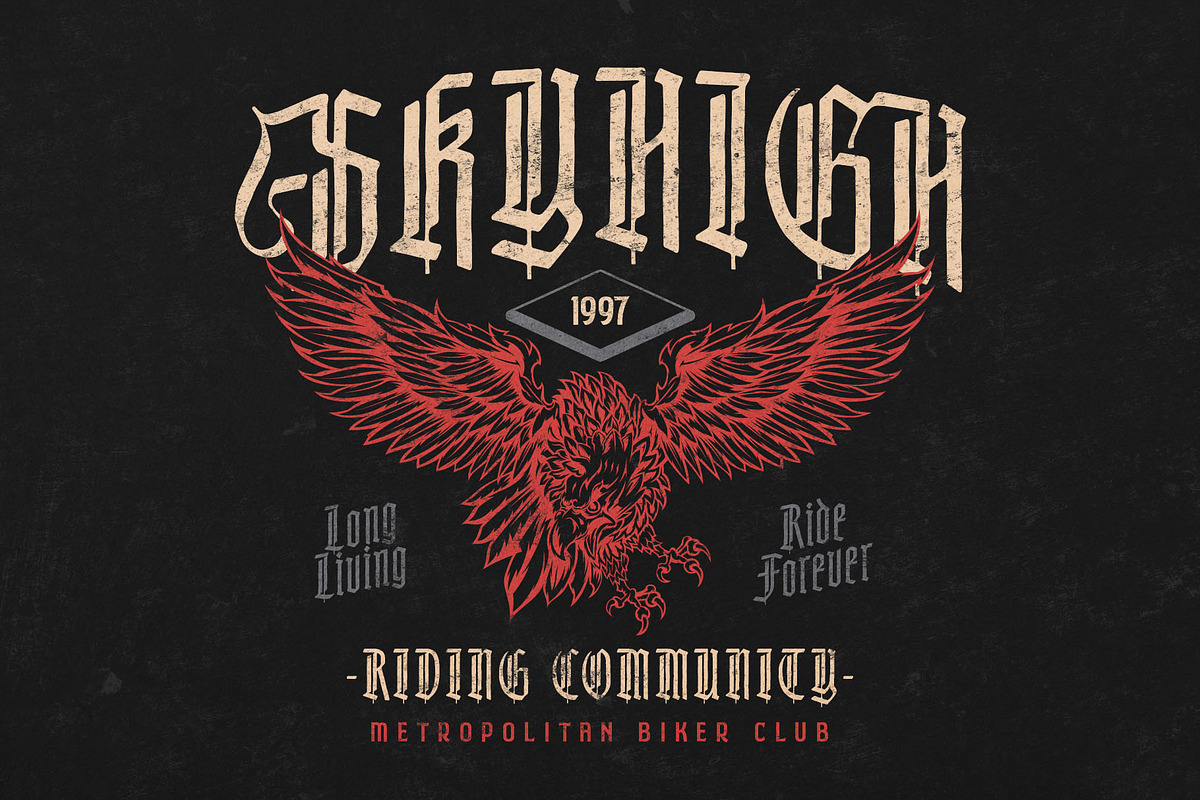 Wellfoge Blackletter Rough Font, a Blackletter Font by alit design (Photo 2 of 20)