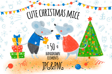 Cute Christmas mice