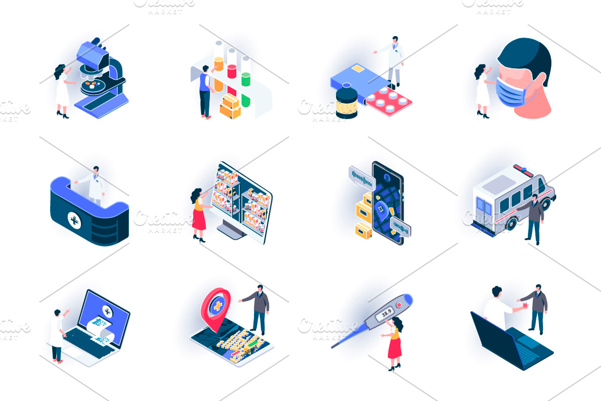 Unique Isometric Icons Pack, an Outline Icon by alexdndz (Photo 15 of 21)