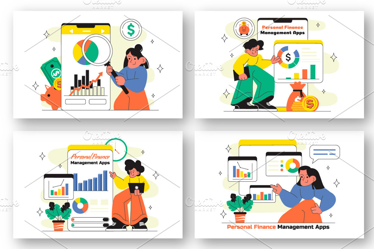 10 Personal Finance Management Apps, a Finance Illustration by denayunebgt (Photo 3 of 4)