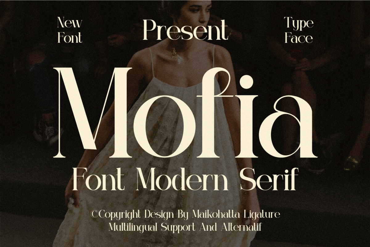 Mofia - Modern Serif Font, a Serif Font by MaikoHatta (Photo 1 of 7)