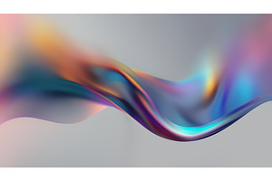 Colorful Abstract Wave Flowing, an Illustration by BazziBa♥