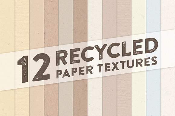 12 Recycled Paper Textures preview 6
