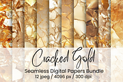Cracked Gold Seamless, an Illustration by Mashimara (Thumbnail 1 of 4)