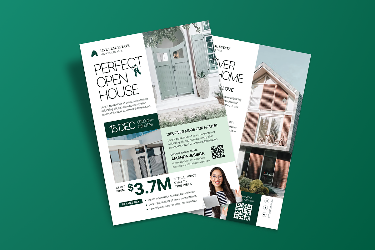 Modern Open House Invitation Flyer, a Flyer Template by MMPixelCraft (Photo 6 of 6)