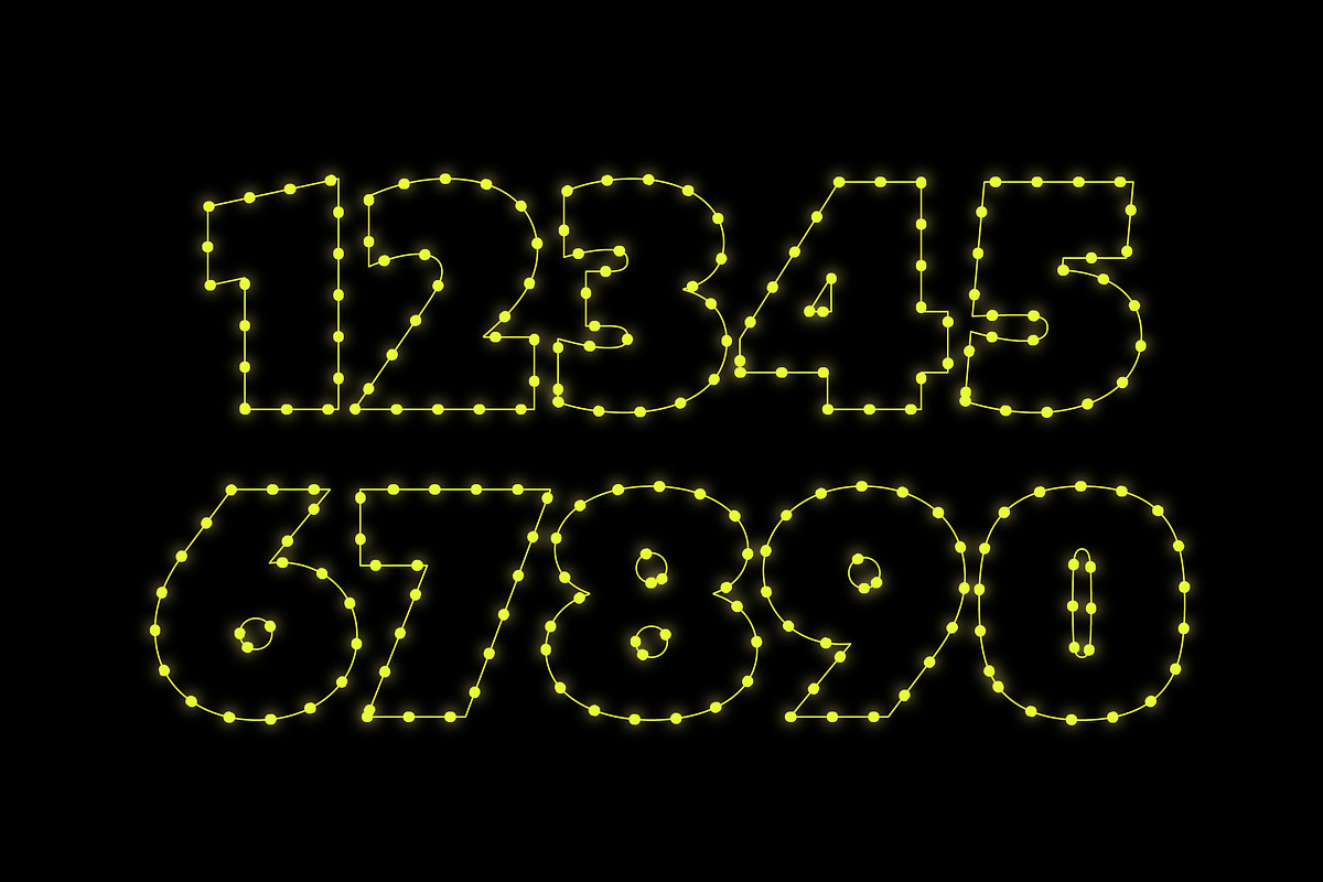Neon Dot Outline Text Effect preview 2