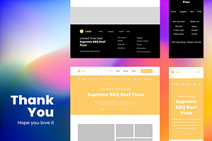 Fast Food Wireframe Website Vol. 03