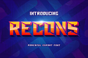 Recons - Powerful Esport Font, a Font by Almarkhatype (Thumbnail 1 of 10)