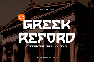 Greek Reford - Unique Typeface Font